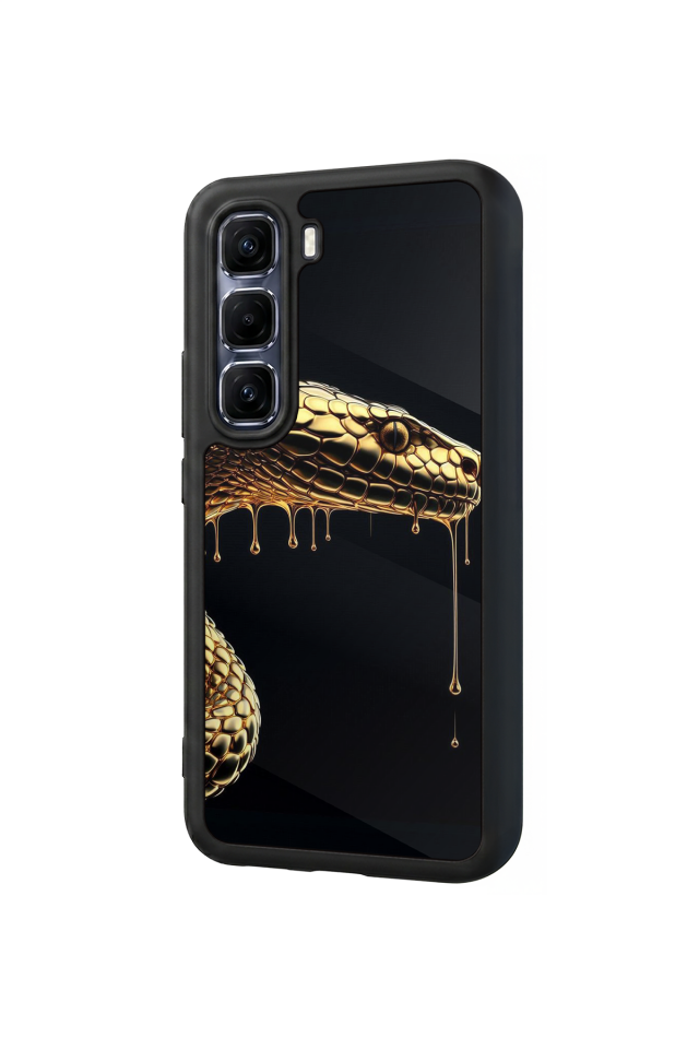 Infinix Hot 60 Pro Plus Uyumlu Yılan Tasarımlı Glossy Premium Kılıf