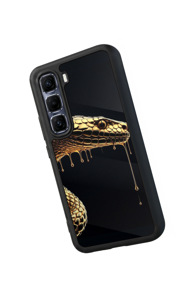 Infinix Hot 60 Pro Plus Uyumlu Yılan Tasarımlı Glossy Premium Kılıf