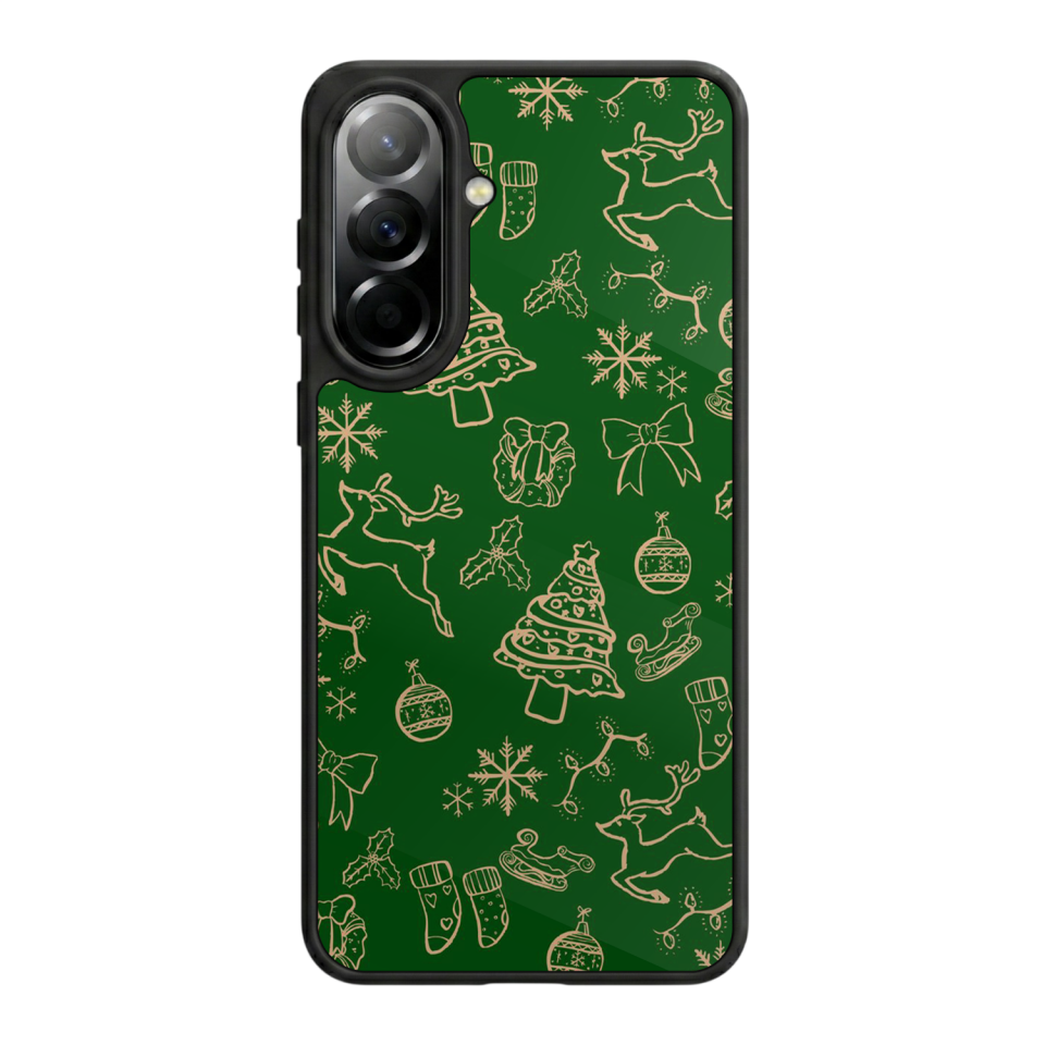 Samsung Galaxy A37 Uyumlu Yilbasi Christmas Tasarımlı Glossy Premium Kılıf