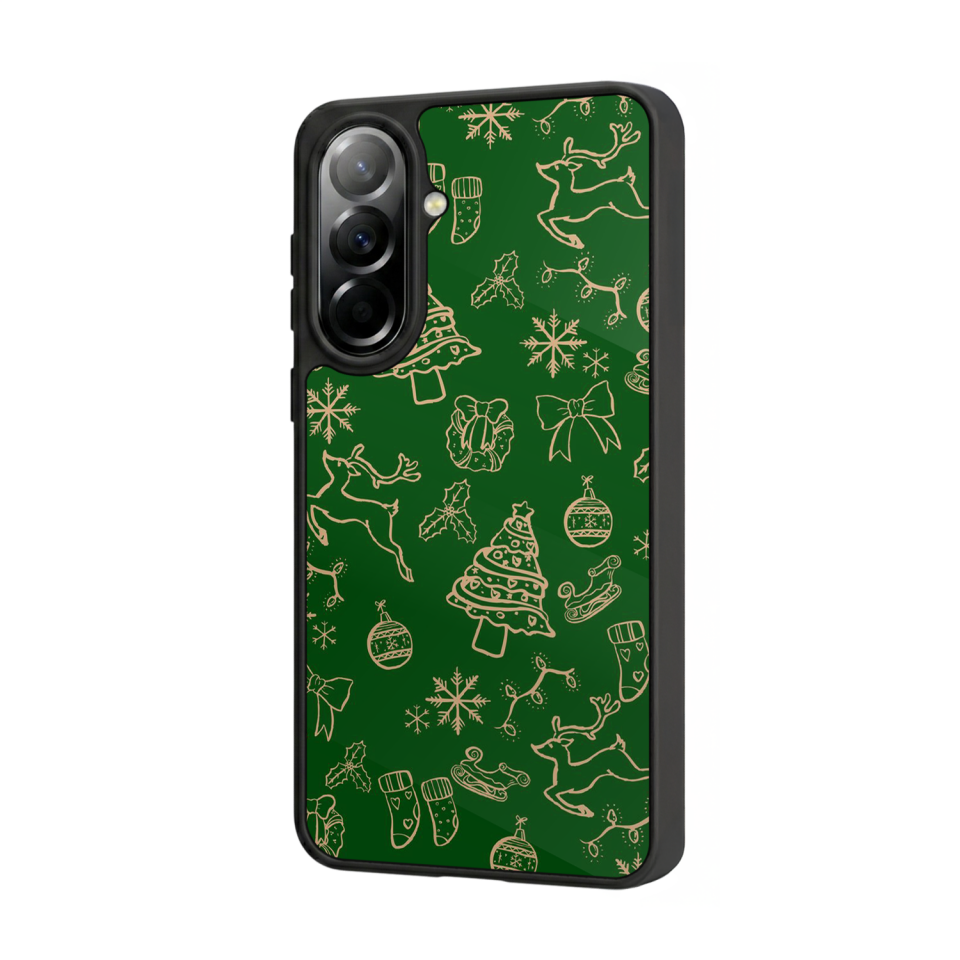 Samsung Galaxy A37 Uyumlu Yilbasi Christmas Tasarımlı Glossy Premium Kılıf