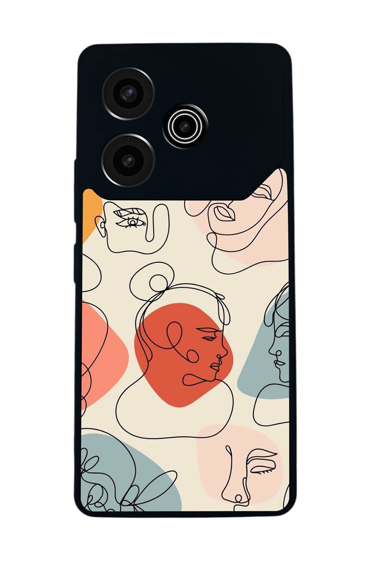 Tecno Pova 6 Uyumlu Line Art Tasarımlı Glossy Premium Kılıf