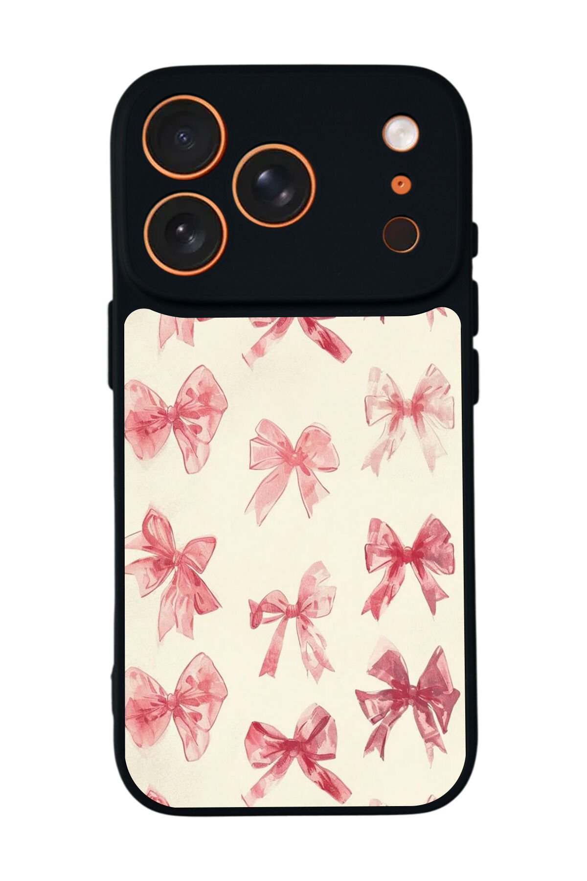 iPhone 17 Pro Max Uyumlu Kurdele Tasarımlı Glossy Premium Kılıf