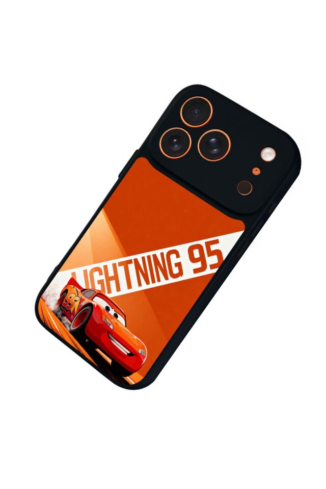 iPhone 17 Pro Uyumlu Şimsek McQueen Tasarımlı Glossy Premium Kılıf
