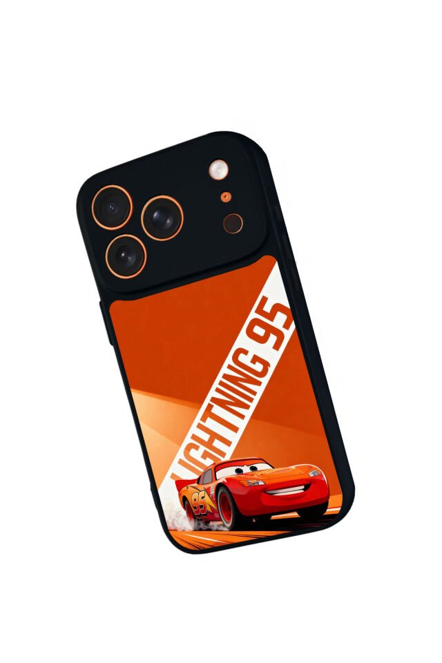 iPhone 17 Pro Uyumlu Şimsek McQueen Tasarımlı Glossy Premium Kılıf