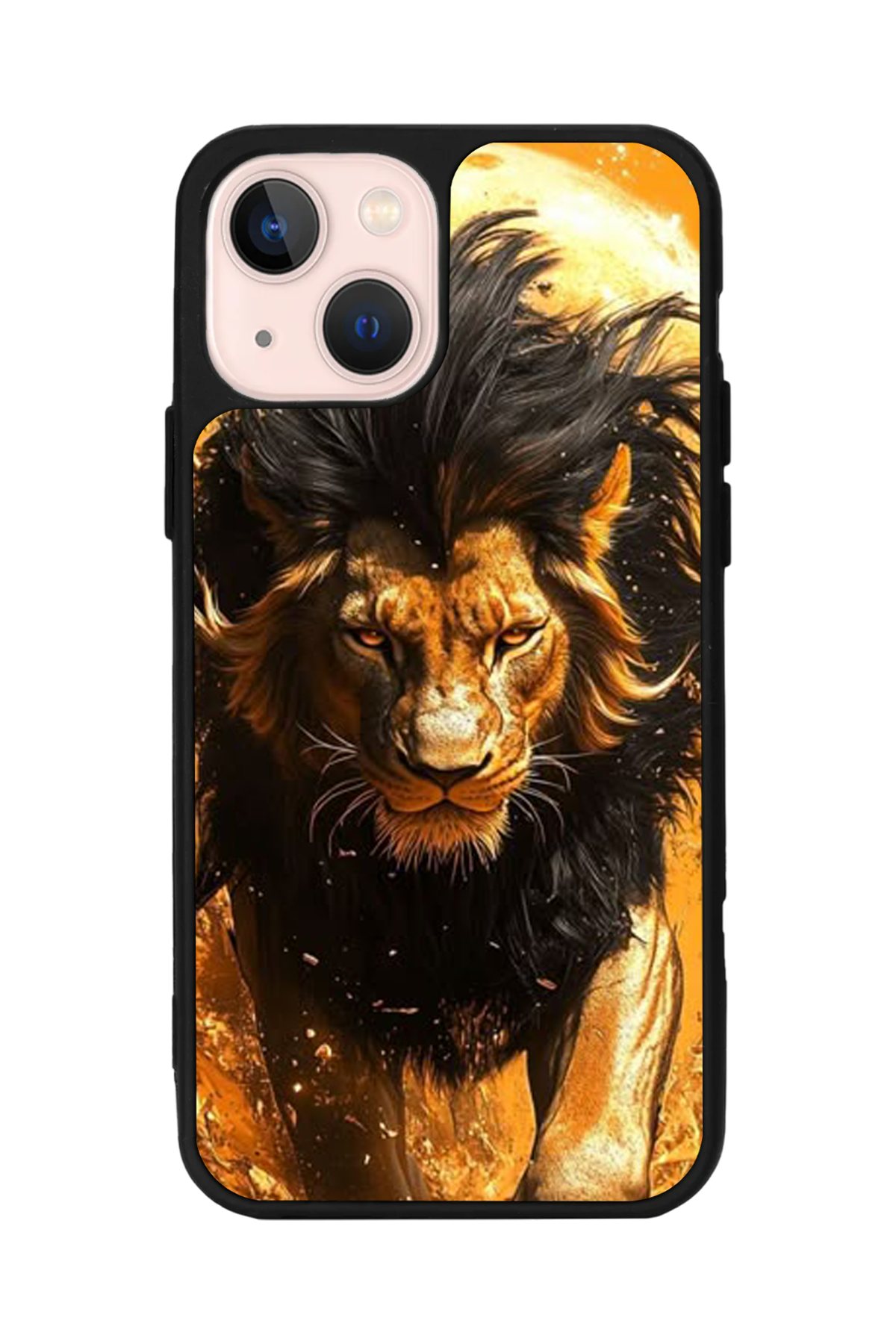 iPhone 13 Mini Uyumlu Aslan Tasarımlı Glossy Premium Kılıf