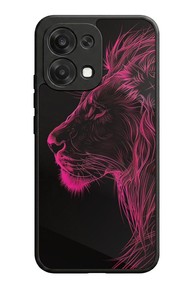 Oppo A6 Pro Uyumlu Aslan Tasarımlı Glossy Premium Kılıf