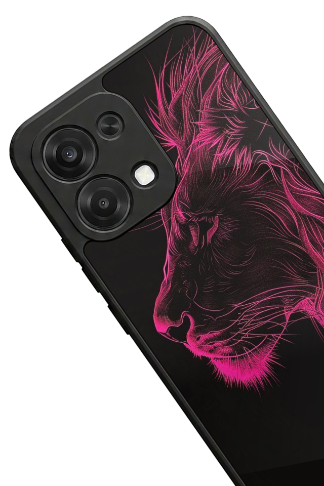 Oppo A6 Pro Uyumlu Aslan Tasarımlı Glossy Premium Kılıf