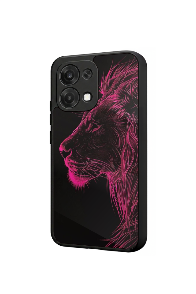 Oppo A6 Pro Uyumlu Aslan Tasarımlı Glossy Premium Kılıf