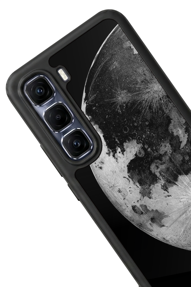 Infinix Hot 60 Pro Plus Uyumlu Ay Tasarımlı Glossy Premium Kılıf