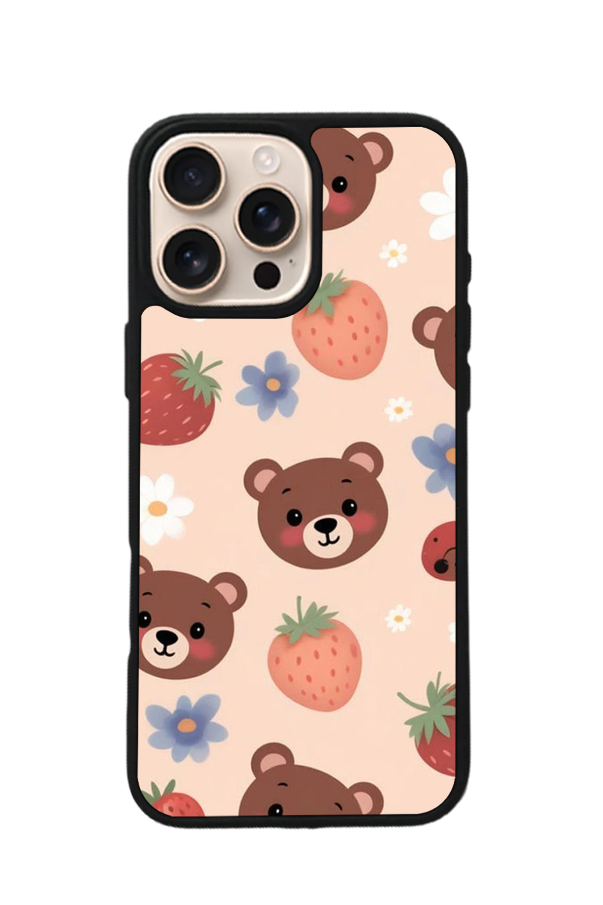 iPhone 15 Pro Max Uyumlu Ayı Tasarımlı Glossy Premium Kılıf