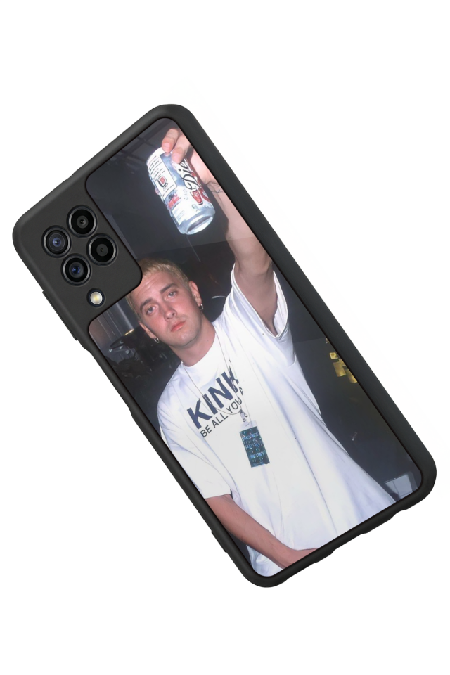 Samsung Galaxy M22 Uyumlu Eminem Tasarımlı Glossy Premium Kılıf