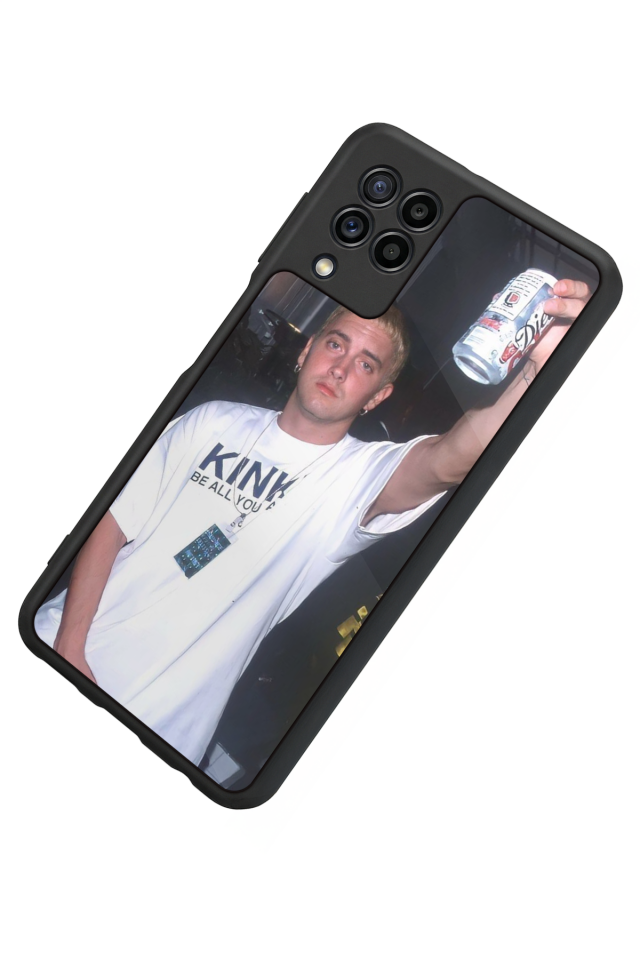 Samsung Galaxy M22 Uyumlu Eminem Tasarımlı Glossy Premium Kılıf