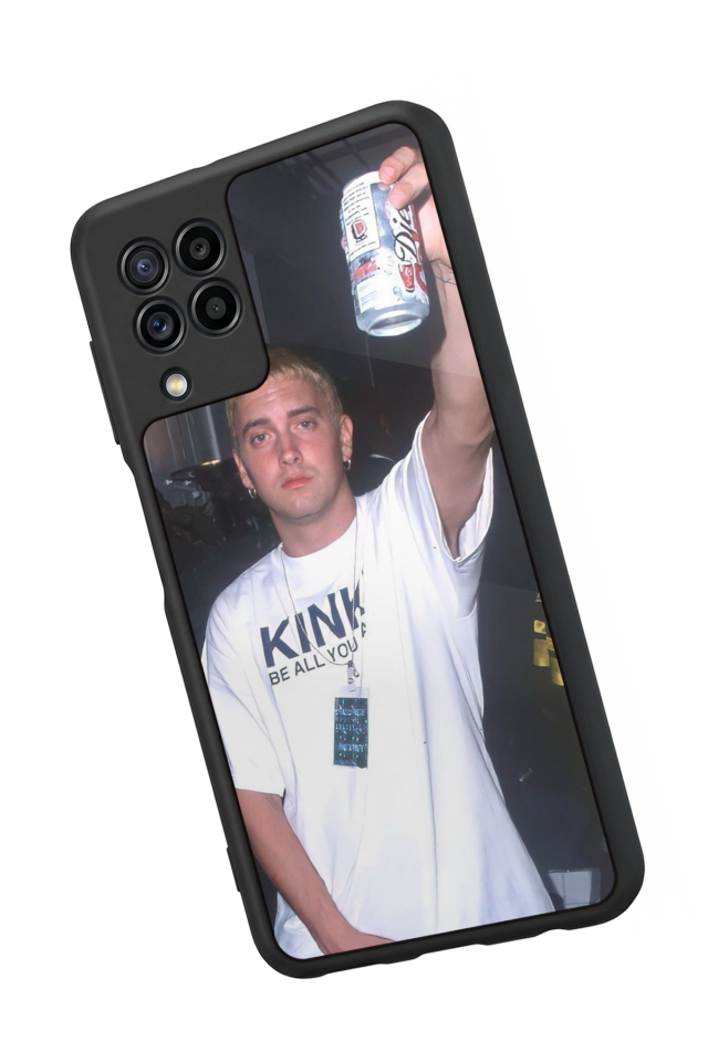 Samsung Galaxy M22 Uyumlu Eminem Tasarımlı Glossy Premium Kılıf