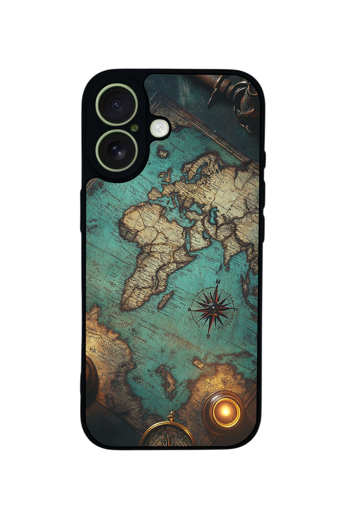 iPhone 17 Uyumlu Harita Tasarımlı Glossy Premium Kılıf