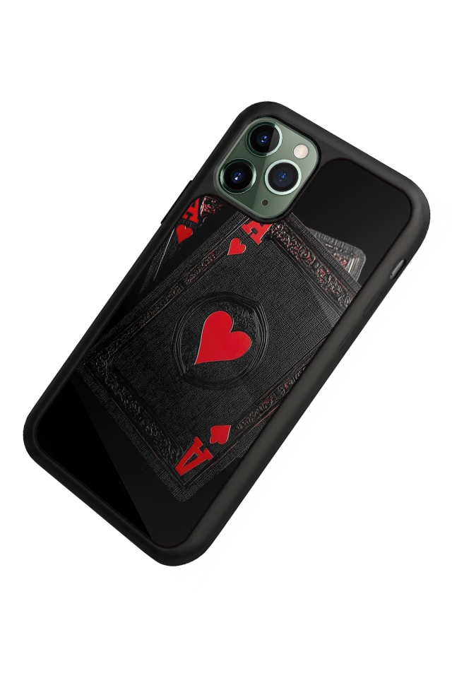iPhone 11 Pro Max Uyumlu Kart Tasarımlı Glossy Premium Kılıf