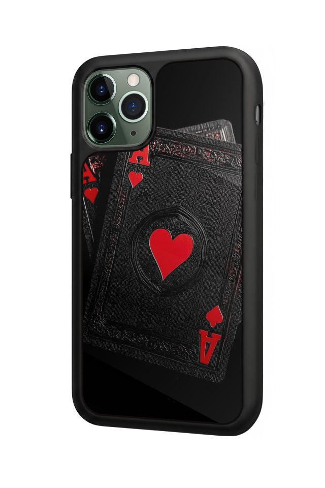 iPhone 11 Pro Max Uyumlu Kart Tasarımlı Glossy Premium Kılıf