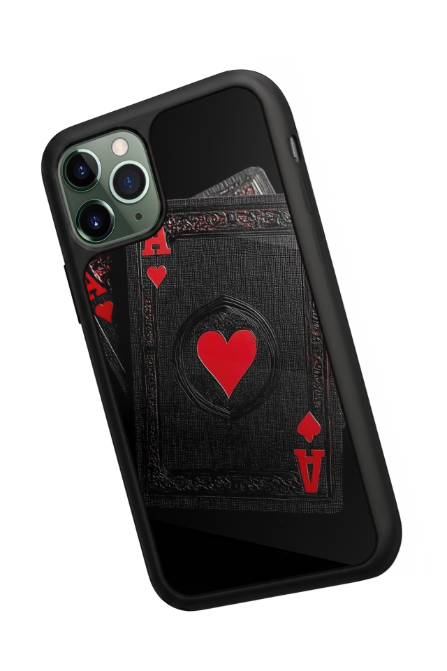 iPhone 11 Pro Max Uyumlu Kart Tasarımlı Glossy Premium Kılıf