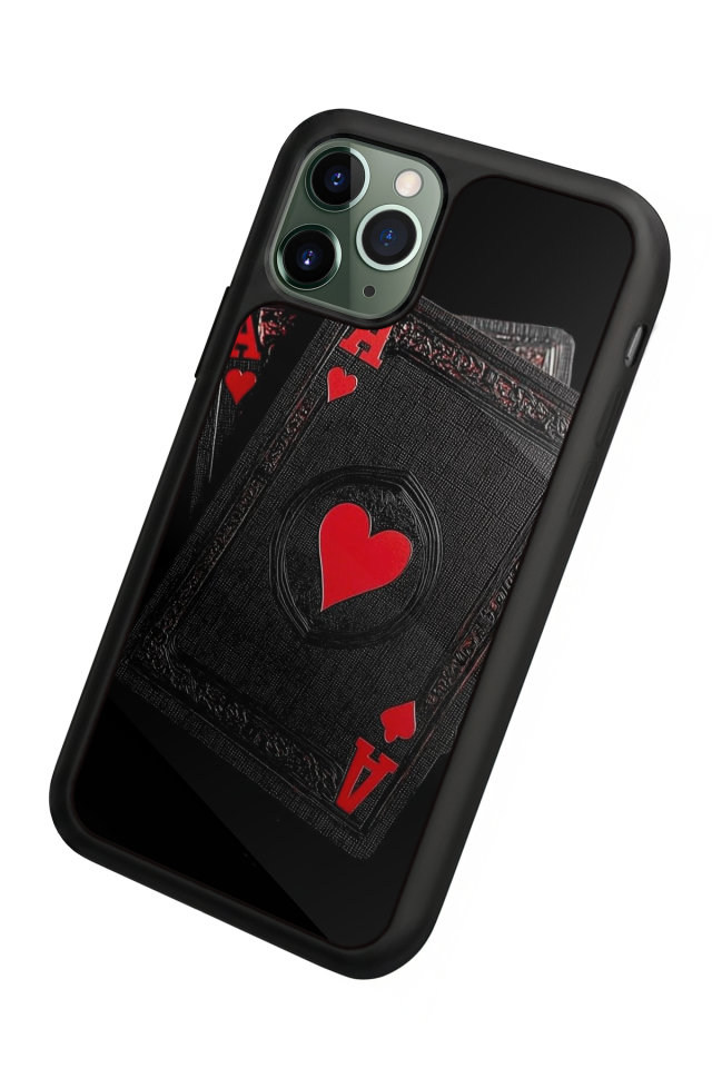 iPhone 11 Pro Max Uyumlu Kart Tasarımlı Glossy Premium Kılıf