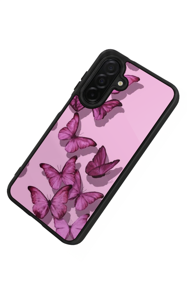 Samsung Galaxy A56 Uyumlu Kelebek Tasarımlı Glossy Premium Kılıf