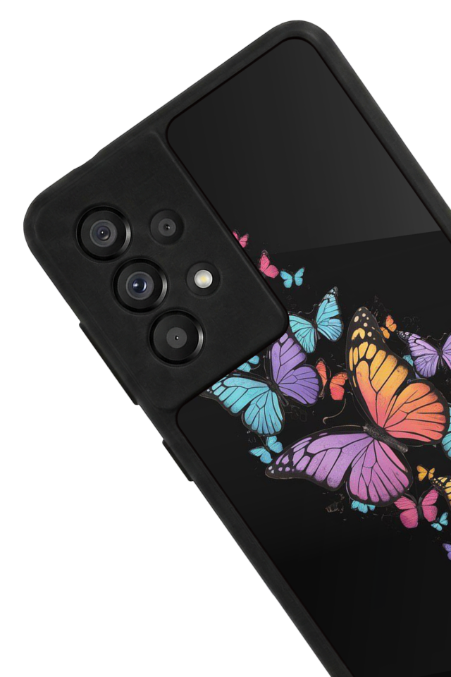 Samsung Galaxy A73 Uyumlu Kelebek Tasarımlı Glossy Premium Kılıf
