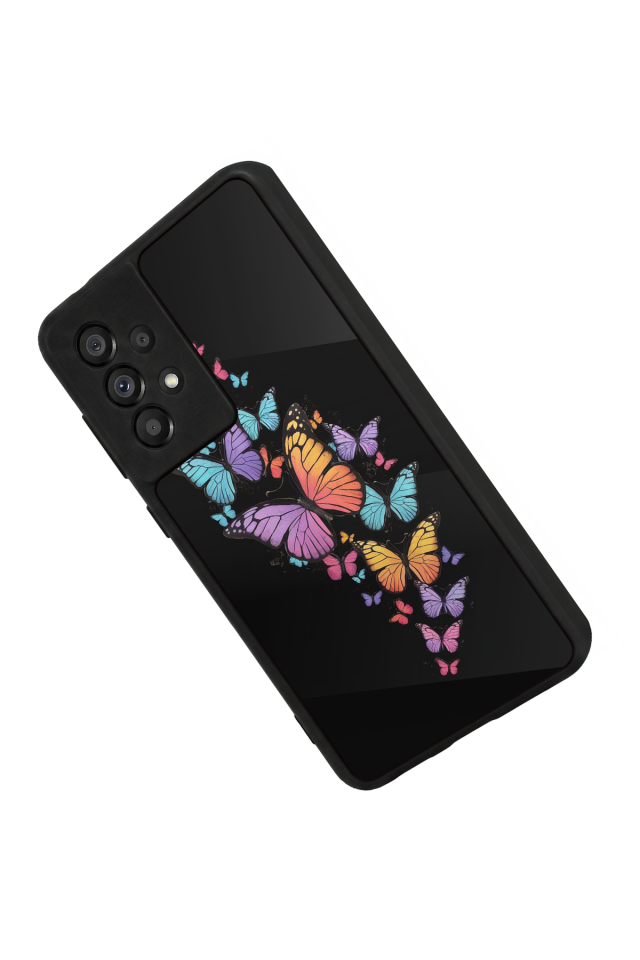 Samsung Galaxy A73 Uyumlu Kelebek Tasarımlı Glossy Premium Kılıf