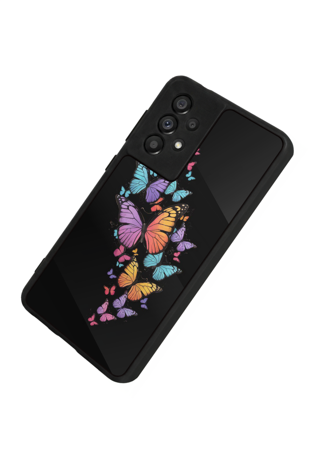 Samsung Galaxy A73 Uyumlu Kelebek Tasarımlı Glossy Premium Kılıf