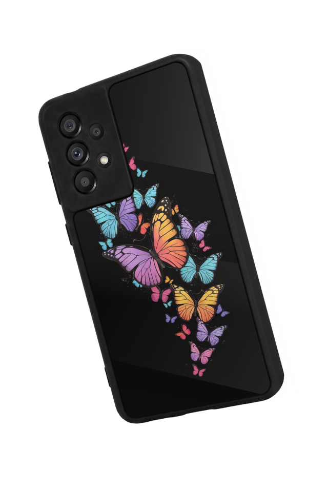 Samsung Galaxy A73 Uyumlu Kelebek Tasarımlı Glossy Premium Kılıf