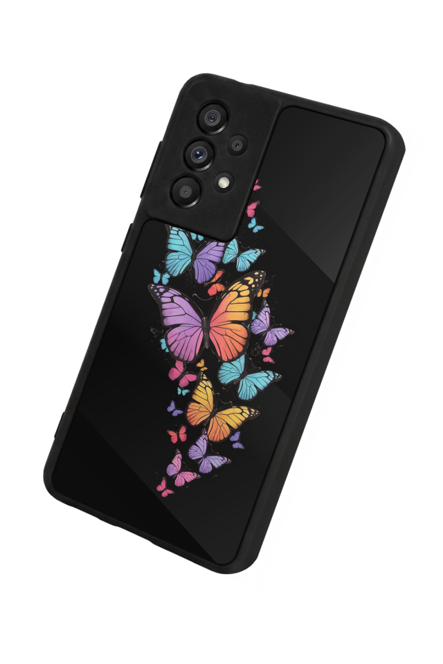 Samsung Galaxy A73 Uyumlu Kelebek Tasarımlı Glossy Premium Kılıf