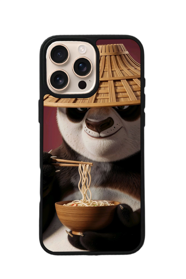 iPhone 16 Pro Uyumlu Kung Fu Panda Tasarımlı Glossy Premium Kılıf