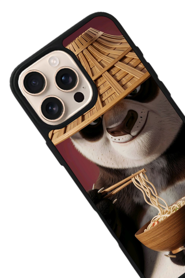 iPhone 16 Pro Uyumlu Kung Fu Panda Tasarımlı Glossy Premium Kılıf