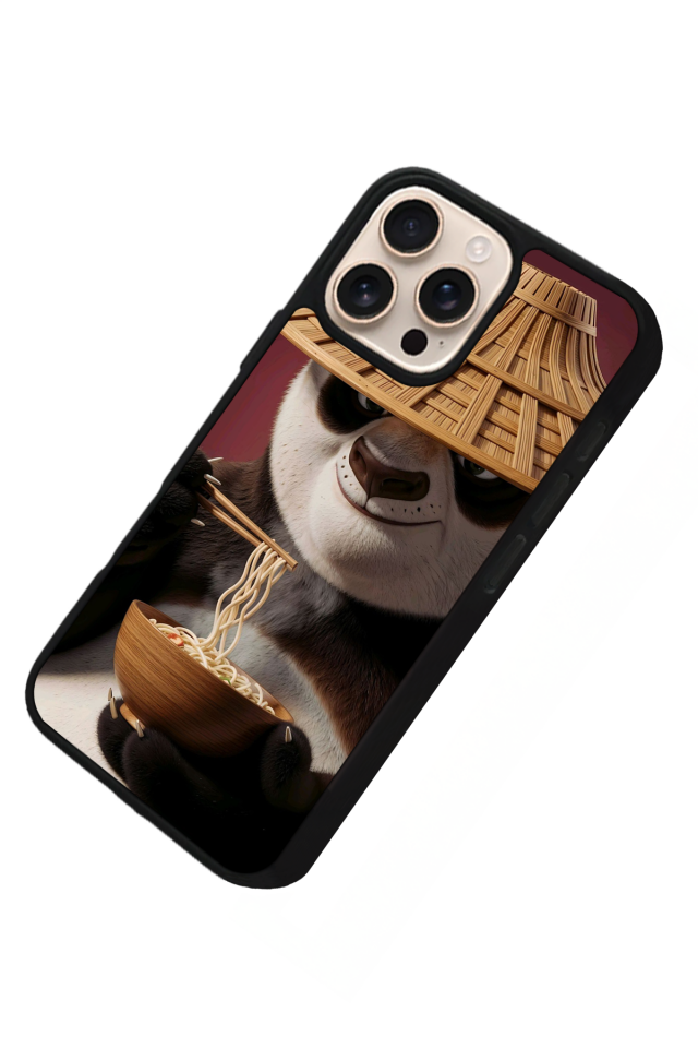 iPhone 16 Pro Uyumlu Kung Fu Panda Tasarımlı Glossy Premium Kılıf
