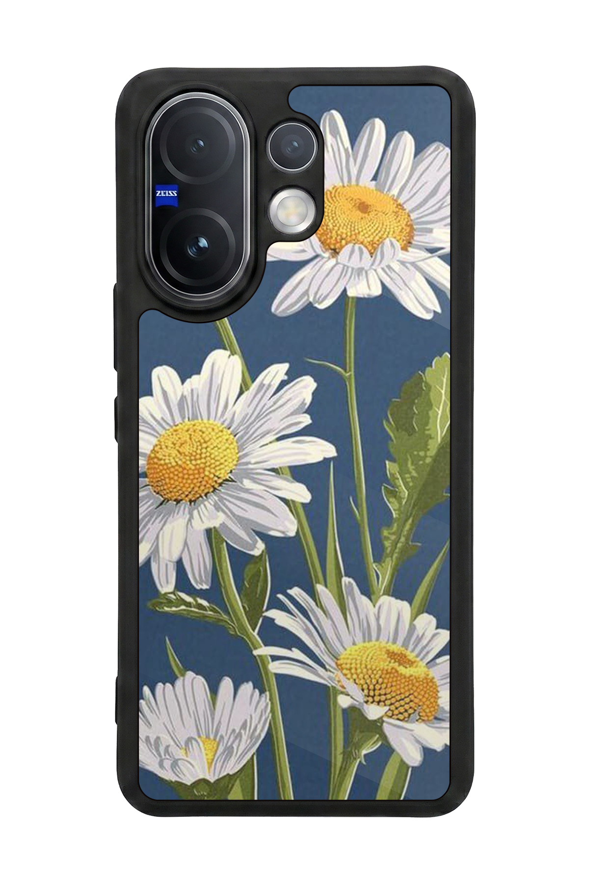 Vivo V60 Uyumlu Papatya Tasarımlı Glossy Premium Kılıf