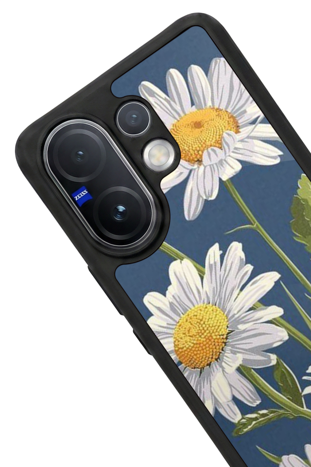 Vivo V60 Uyumlu Papatya Tasarımlı Glossy Premium Kılıf