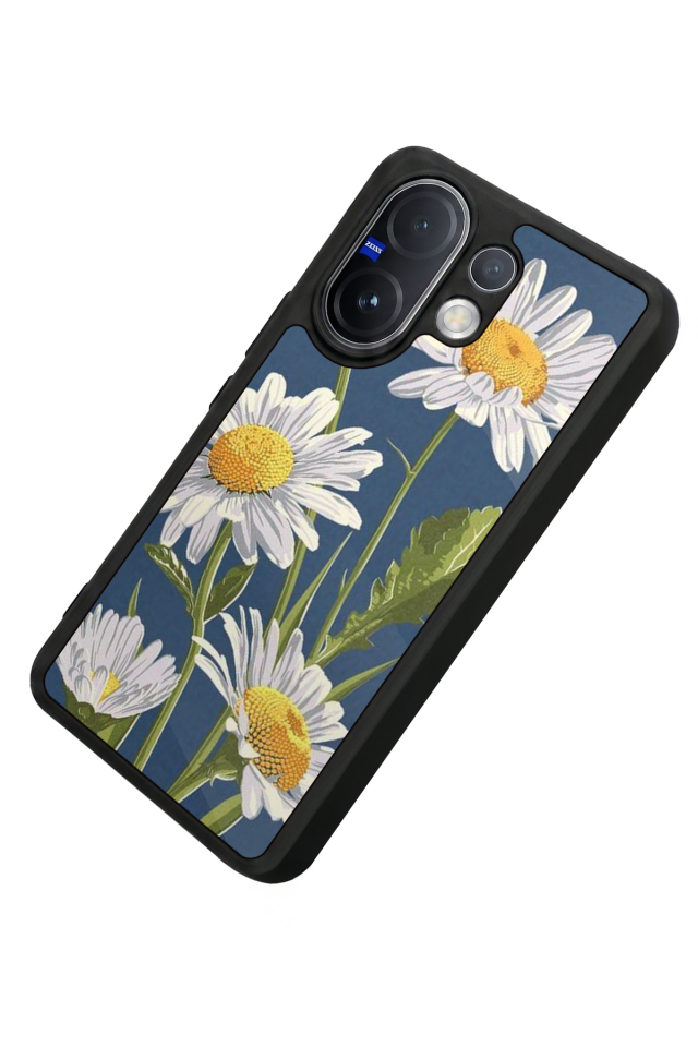 Vivo V60 Uyumlu Papatya Tasarımlı Glossy Premium Kılıf
