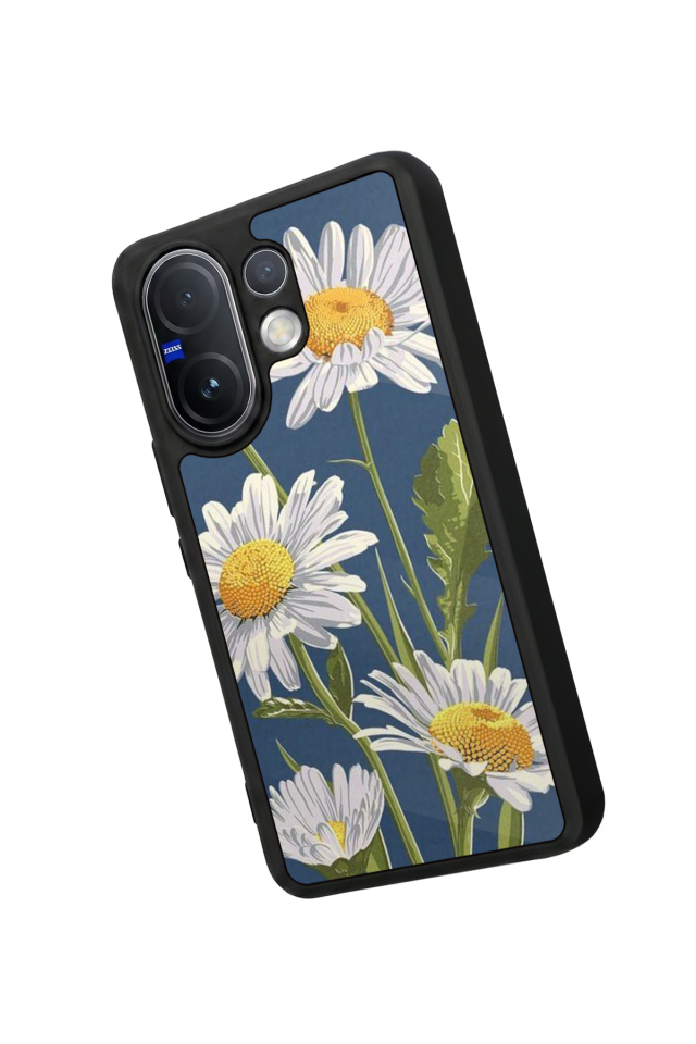 Vivo V60 Uyumlu Papatya Tasarımlı Glossy Premium Kılıf
