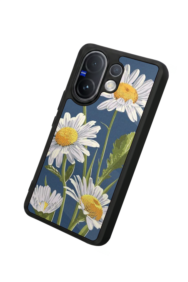 Vivo V60 Uyumlu Papatya Tasarımlı Glossy Premium Kılıf