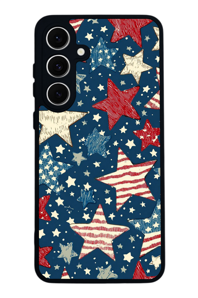 Samsung Galaxy A16 Uyumlu Retro Yildizlar Tasarımlı Glossy Premium Kılıf