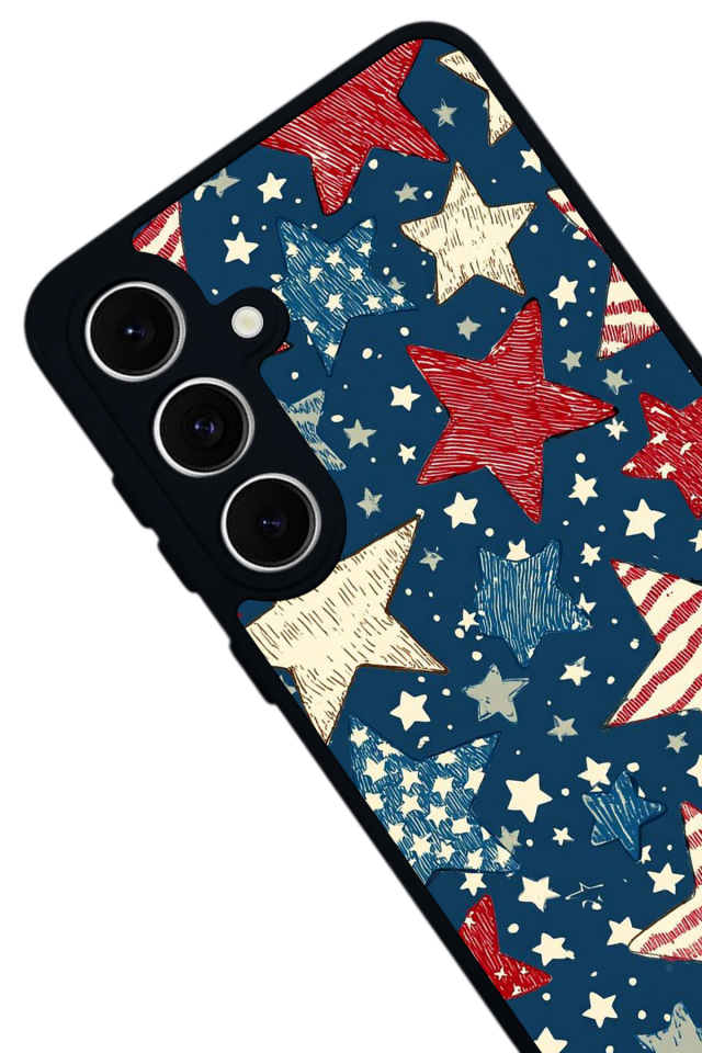 Samsung Galaxy A16 Uyumlu Retro Yildizlar Tasarımlı Glossy Premium Kılıf