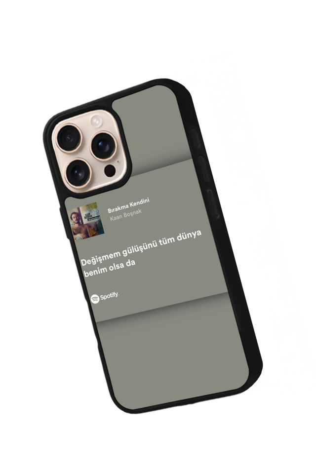 iPhone 15 Pro Uyumlu Sarki Sozleri Tasarımlı Glossy Premium Kılıf