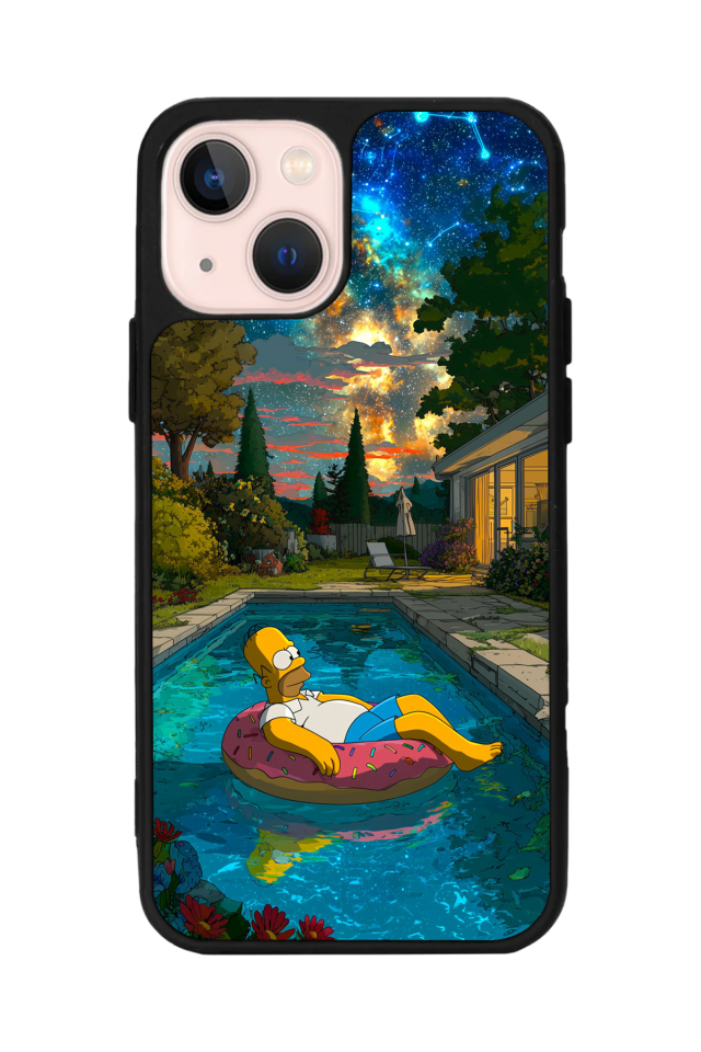 iPhone 15 Uyumlu The Simpsons Tasarımlı Glossy Premium Kılıf
