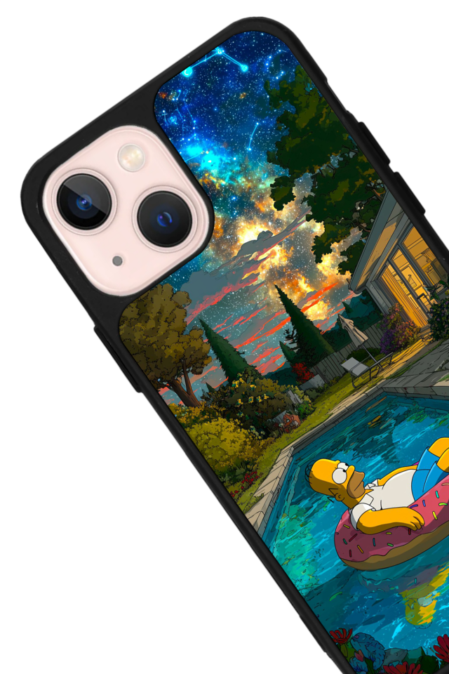 iPhone 15 Uyumlu The Simpsons Tasarımlı Glossy Premium Kılıf