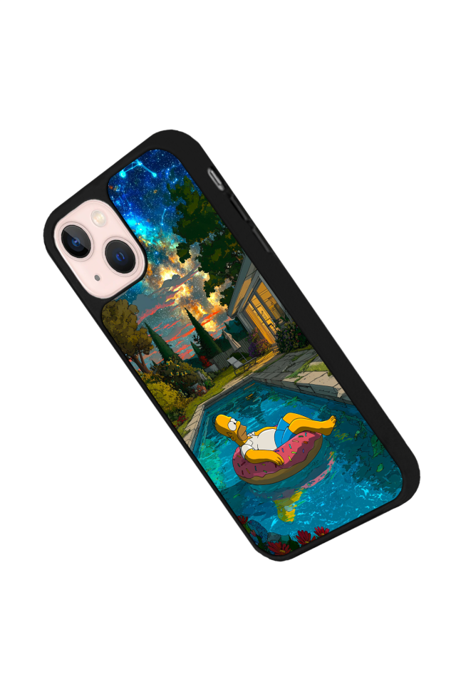 iPhone 15 Uyumlu The Simpsons Tasarımlı Glossy Premium Kılıf