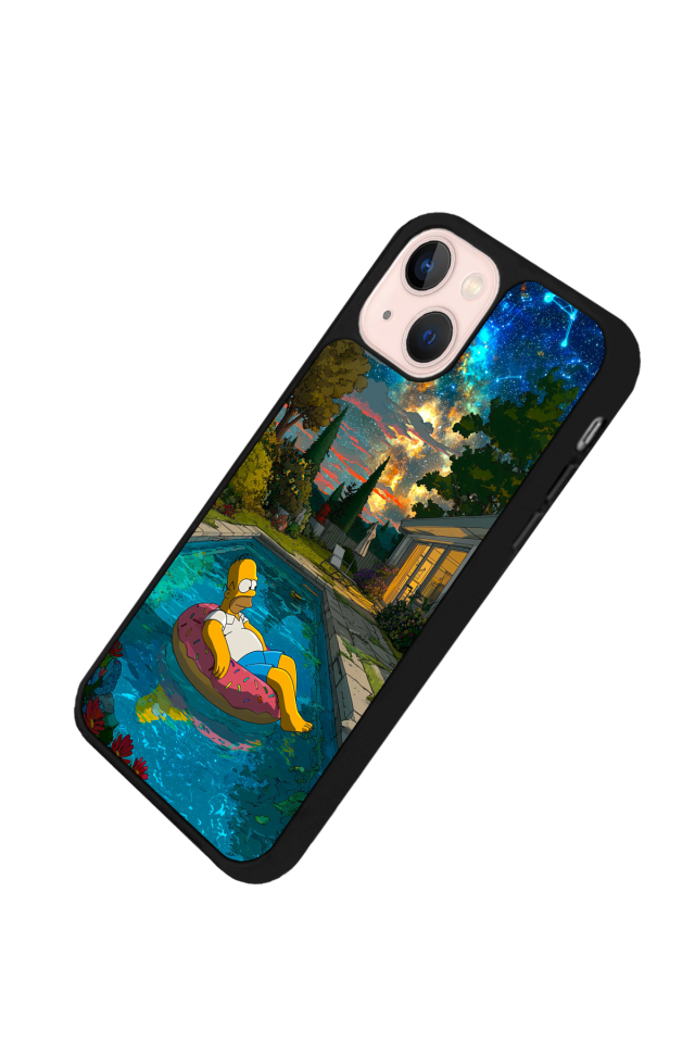iPhone 15 Uyumlu The Simpsons Tasarımlı Glossy Premium Kılıf