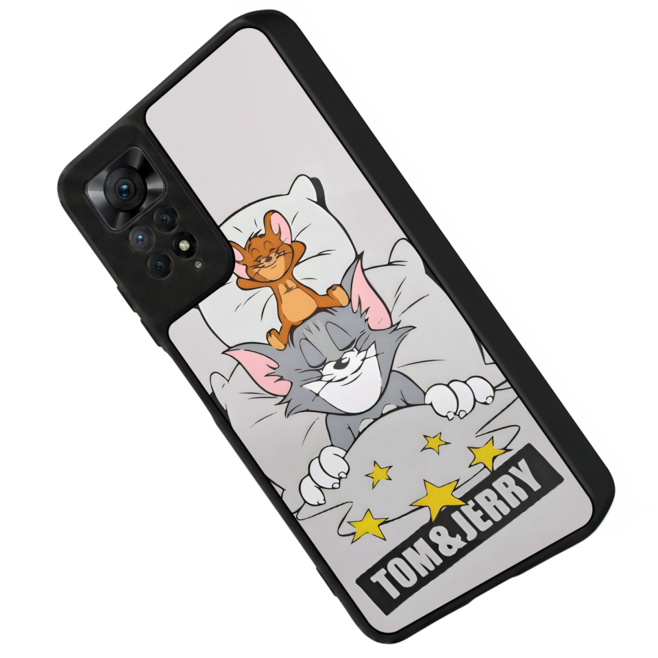 Xiaomi Redmi Note 12 Pro Uyumlu Tom And Jerry Tasarımlı Glossy Premium Kılıf