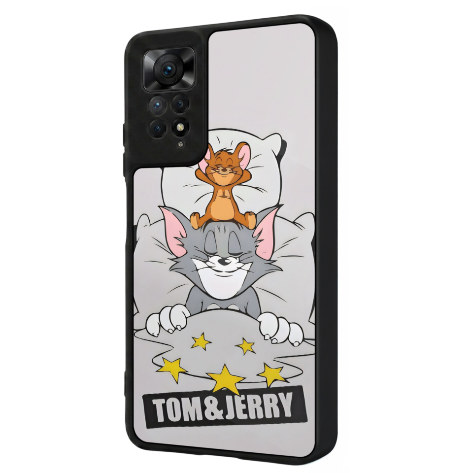 Xiaomi Redmi Note 12 Pro Uyumlu Tom And Jerry Tasarımlı Glossy Premium Kılıf
