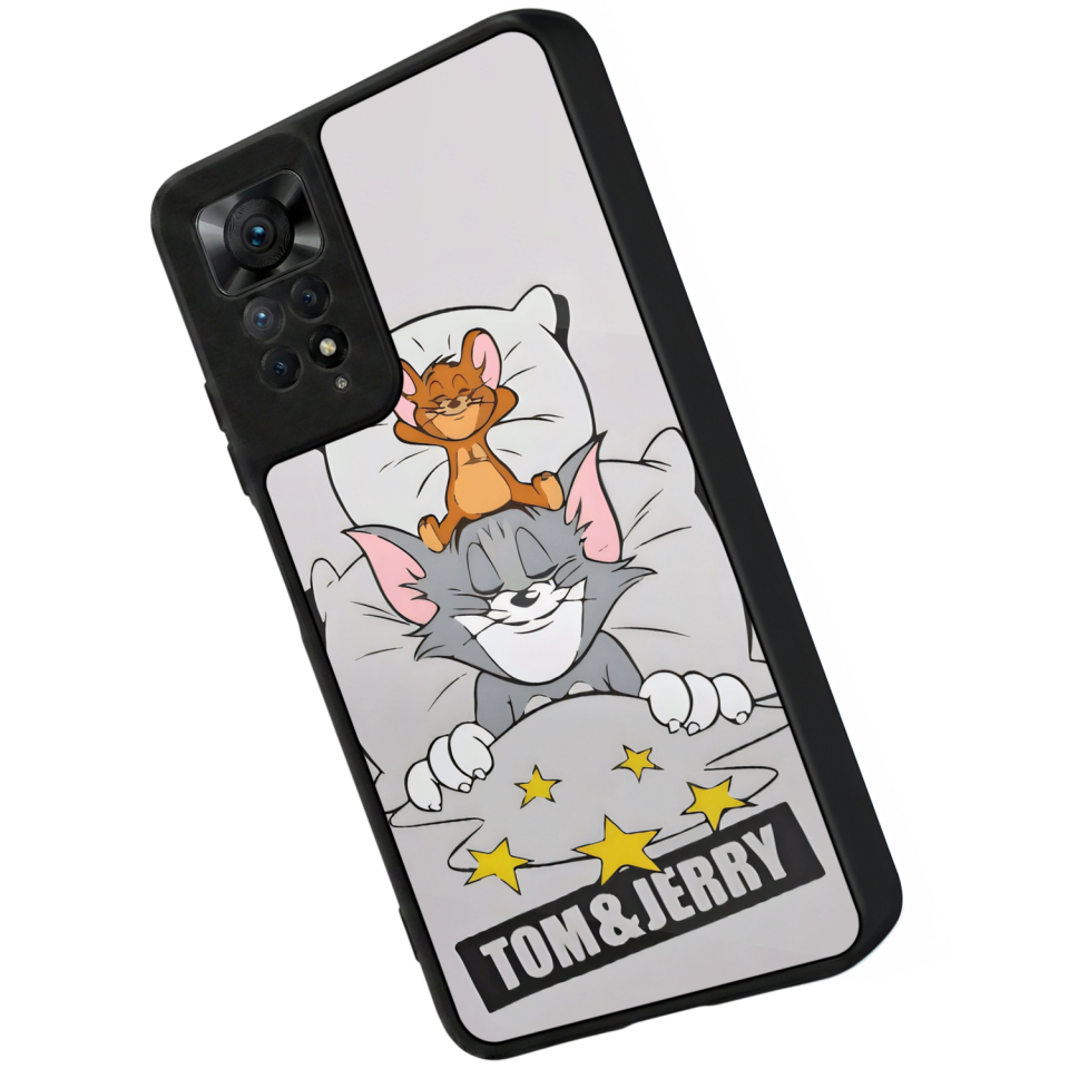 Xiaomi Redmi Note 12 Pro Uyumlu Tom And Jerry Tasarımlı Glossy Premium Kılıf