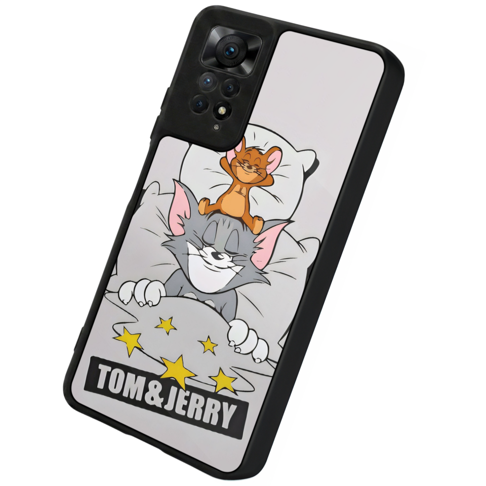Xiaomi Redmi Note 12 Pro Uyumlu Tom And Jerry Tasarımlı Glossy Premium Kılıf