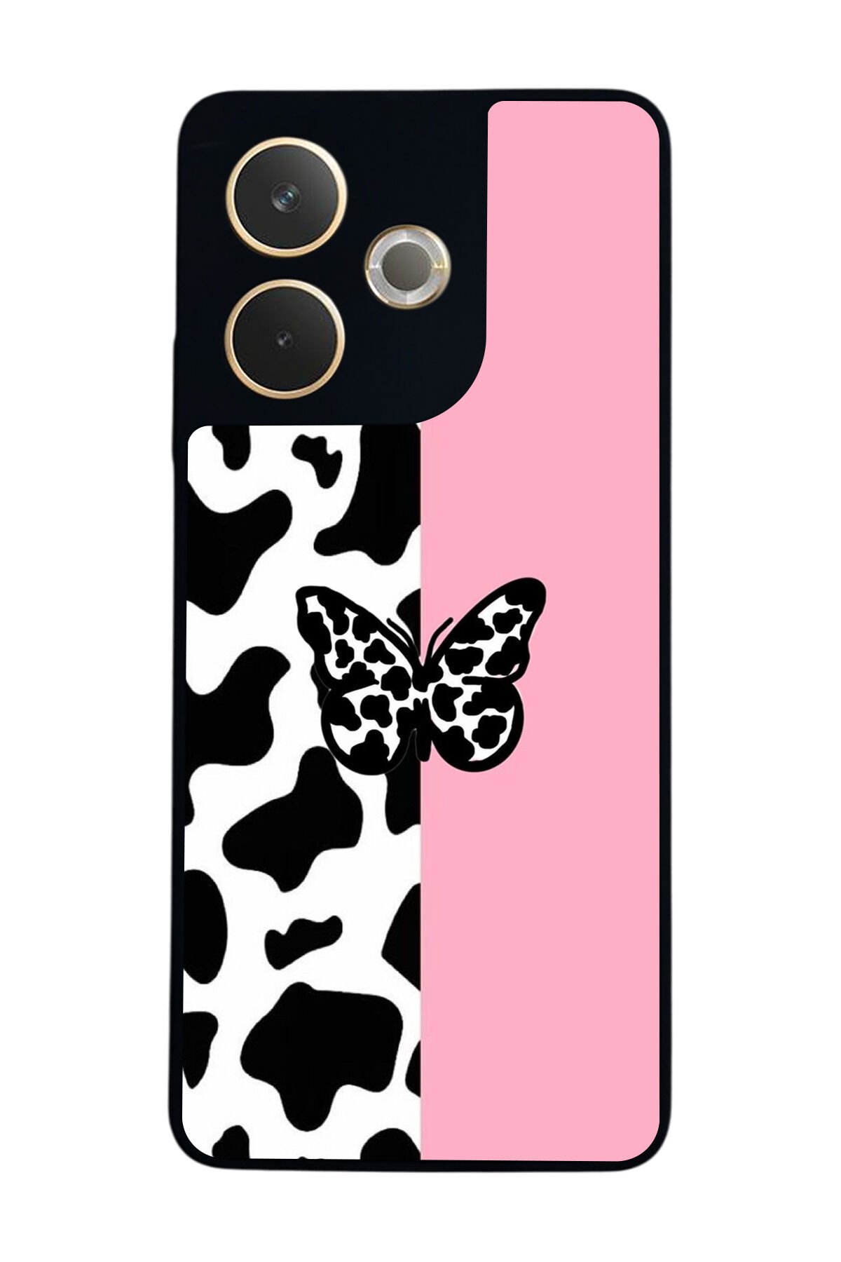 Oppo A5 Pro Uyumlu Kelebek Tasarımlı Glossy Premium Kılıf