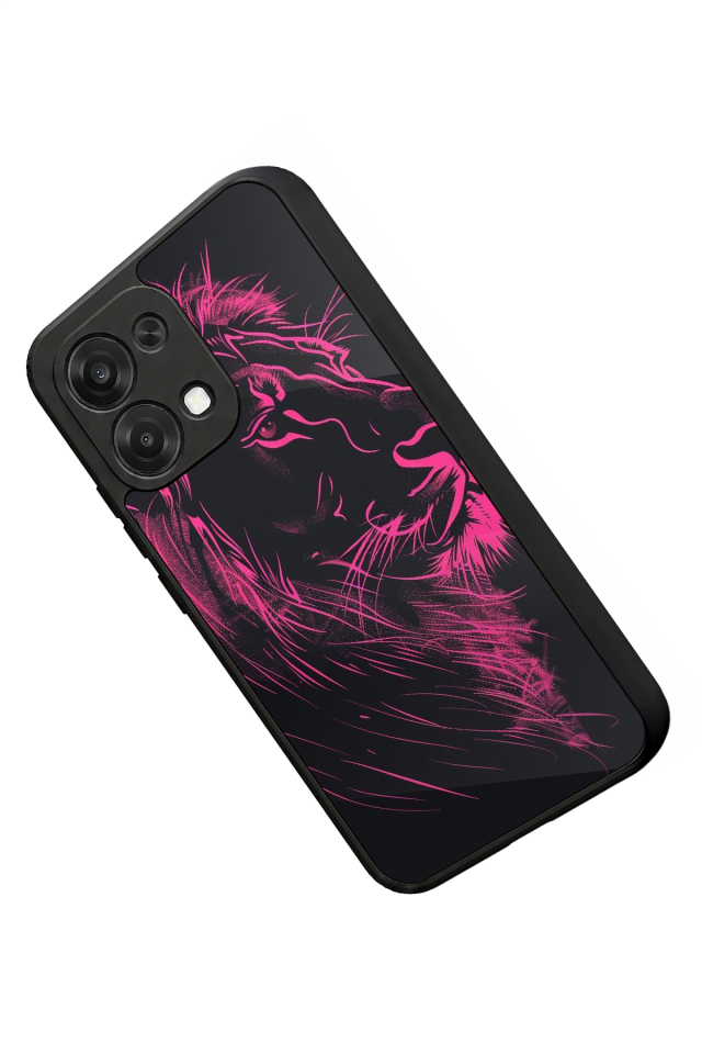 Oppo A6 Pro Uyumlu Aslan Tasarımlı Glossy Premium Kılıf