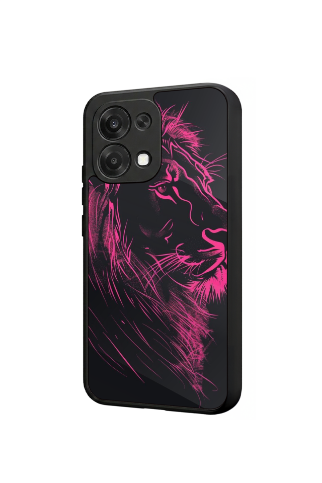 Oppo A6 Pro Uyumlu Aslan Tasarımlı Glossy Premium Kılıf